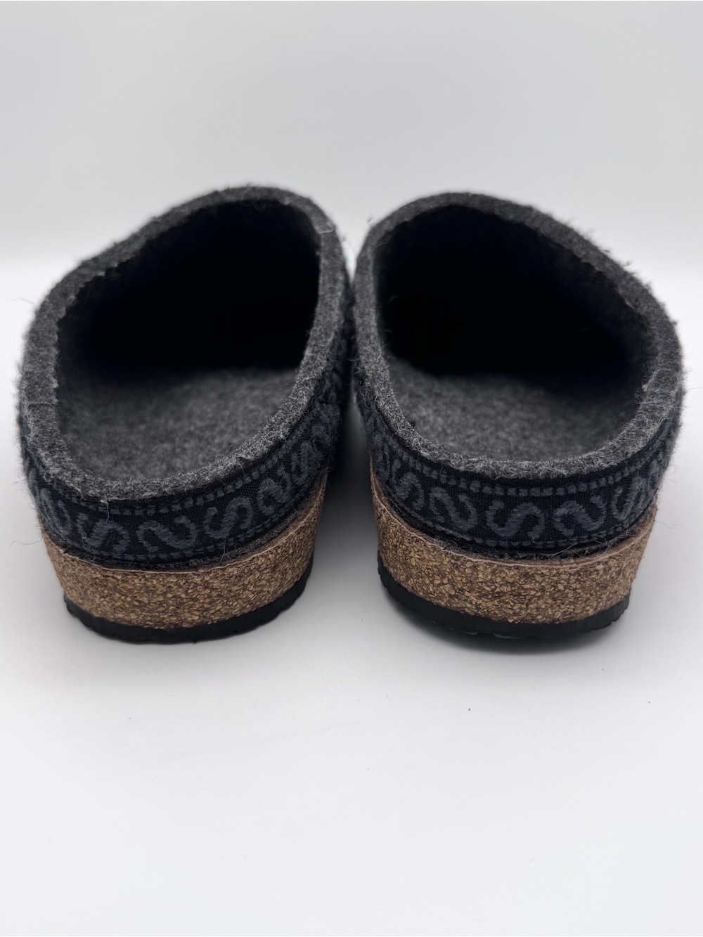 Stegmann Original 108 Gray Wool Clogs Cork Sole Women US 7 EUC - Picture 5 of 10